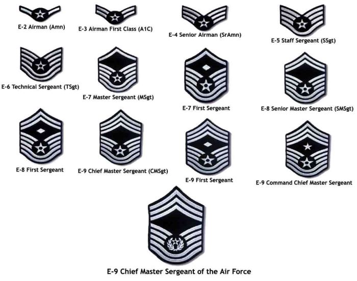 Ranks in air force jrotc