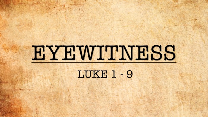 John apostle eyewitness luke