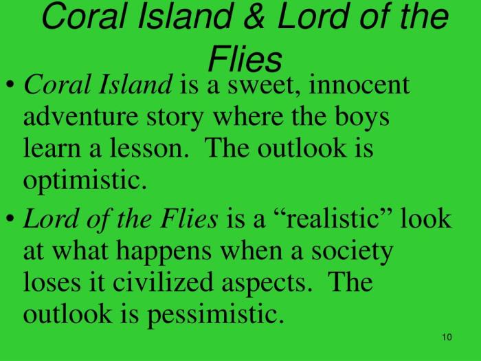 Coral island and lord of the flies