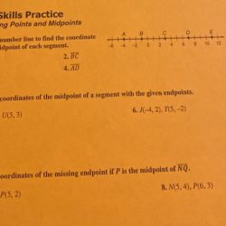 Locating points and midpoints answer key