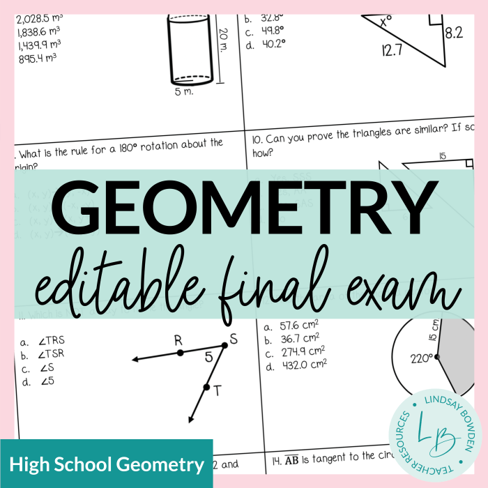 Geometry final exam answer key 2021