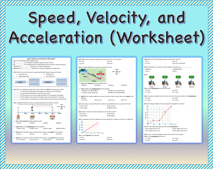 Velocity distance acceleration displacement notation calculating determining